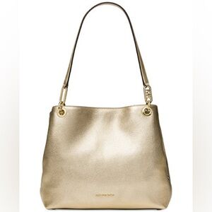New Kensington Medium Leather Tote by MICHAEL Michael Kors Gold Purse Bag